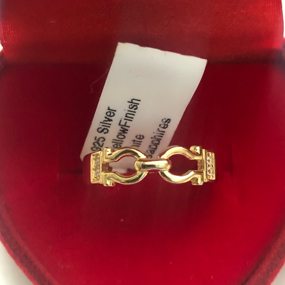 New ring white sapphire .925 SS Ring sz 6 - Picture 2 of 3